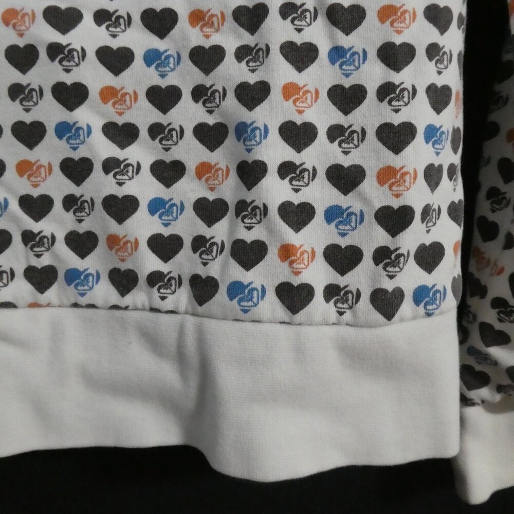 Y2K - Vintage - Roxy | medium | Heart & Logo Patterned  Zip-Up Hoodie - Picture 15 of 16